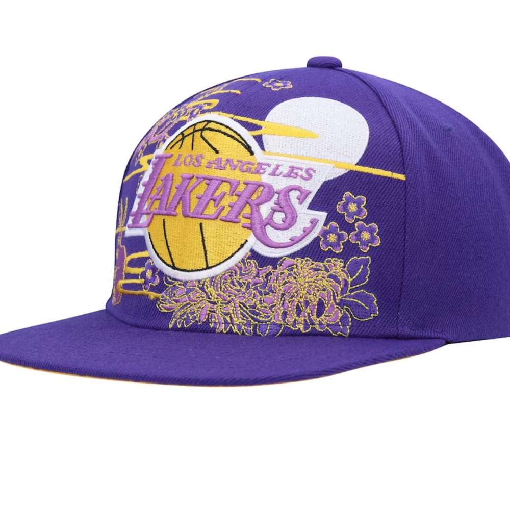 Lakers Mitchell&Ness hardwood classic Asian Heritage Scenic SnapBack hat